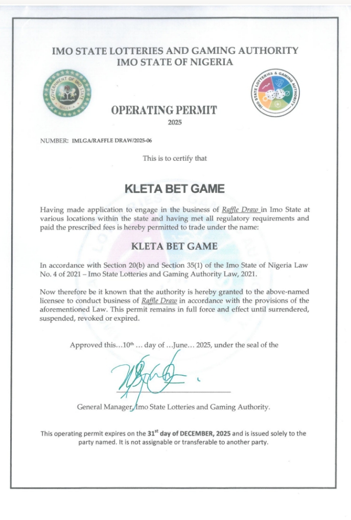 Business Registration Certificate